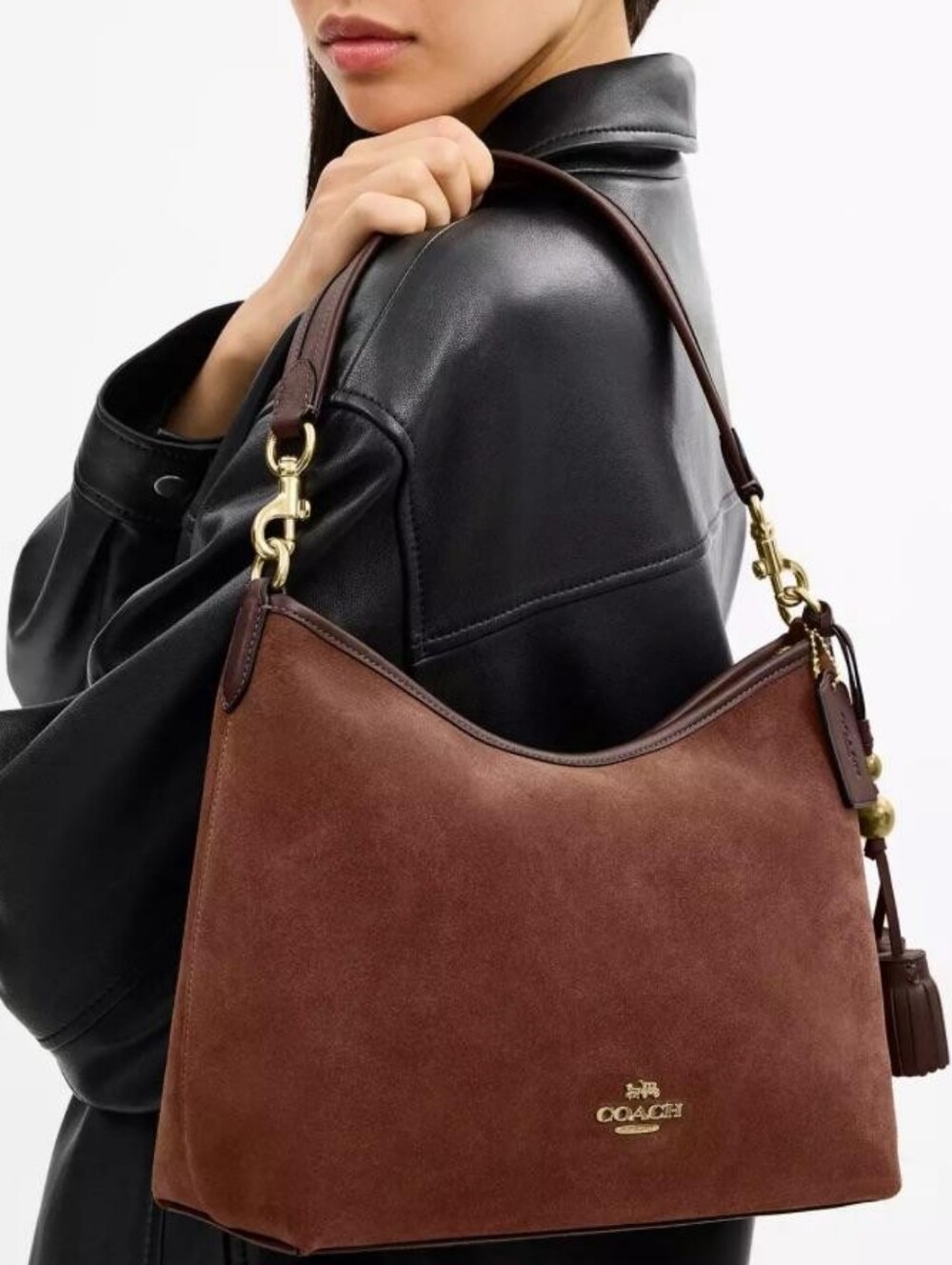 BNWT Coach Laurel Suede Shoulder Bag